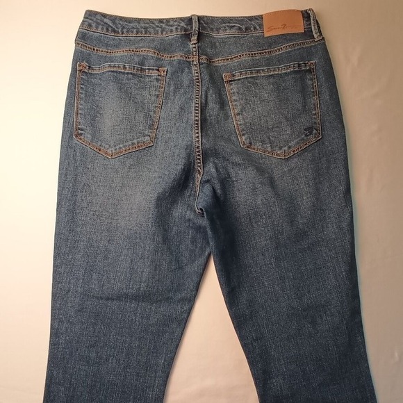 Seven7 Womens High Rise Skinny Leg Jeans Size 12 Medium Wash Classic Stretch - Picture 3 of 10